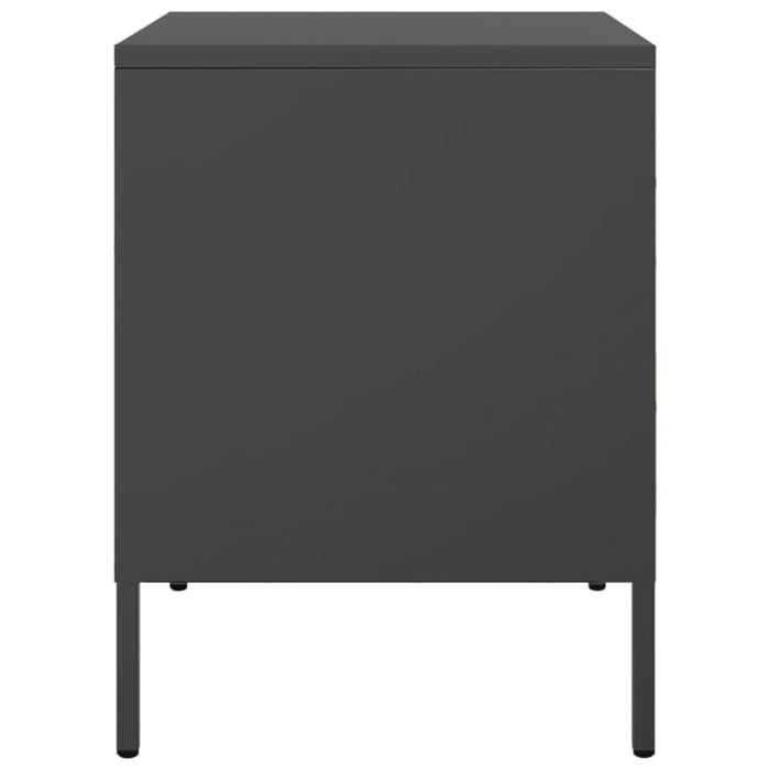 Bedside Cabinets 2 Pcs Black 36x39x50.5 Cm Steel Naxkxt