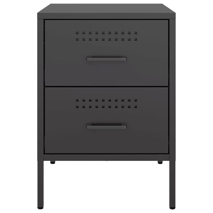 Bedside Cabinets 2 Pcs Black 36x39x50.5 Cm Steel Naxkxt