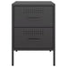 Bedside Cabinets 2 Pcs Black 36x39x50.5 Cm Steel Naxkxt