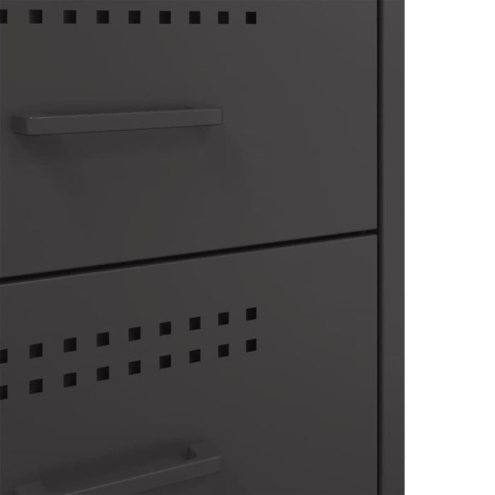 Bedside Cabinets 2 Pcs Black 36x39x68 Cm Cold-rolled Steel