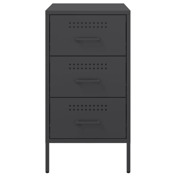 Bedside Cabinets 2 Pcs Black 36x39x68 Cm Cold-rolled Steel