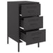 Bedside Cabinets 2 Pcs Black 36x39x68 Cm Cold-rolled Steel