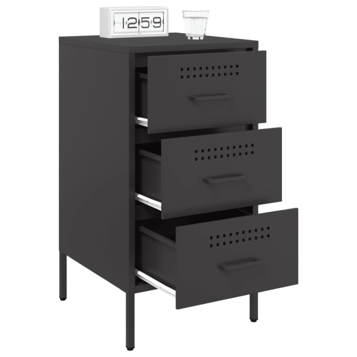 Bedside Cabinets 2 Pcs Black 36x39x68 Cm Cold-rolled Steel