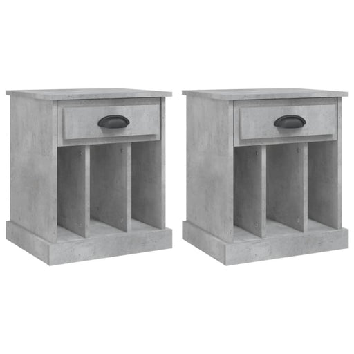 Bedside Cabinets 2 Pcs Concrete Grey 43x36x50 Cm Noltpt