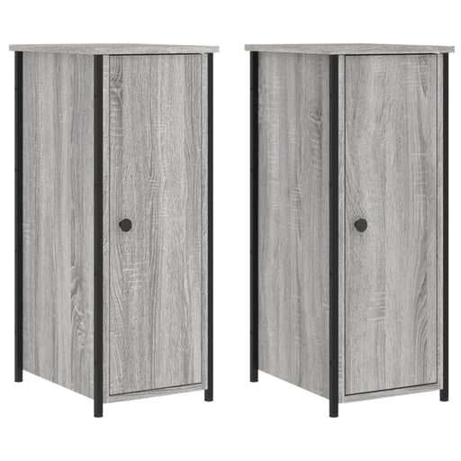 Bedside Cabinets 2 Pcs Grey Sonoma 32x42x80 Cm Engineered