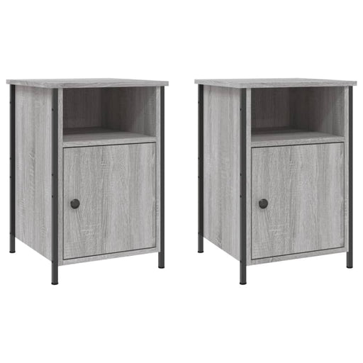 Bedside Cabinets 2 Pcs Grey Sonoma 40x42x60 Cm Engineered