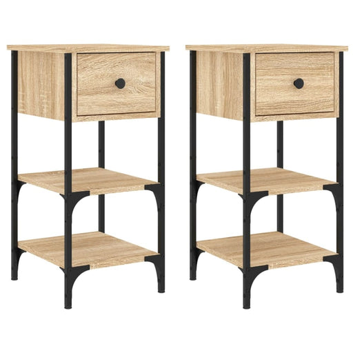 Bedside Cabinets 2 Pcs Sonoma Oak 34x36x70 Cm Engineered