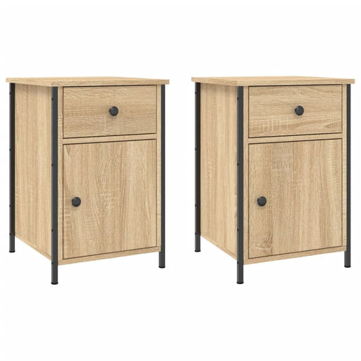 Bedside Cabinets 2 Pcs Sonoma Oak 40x42x60 Cm Engineered