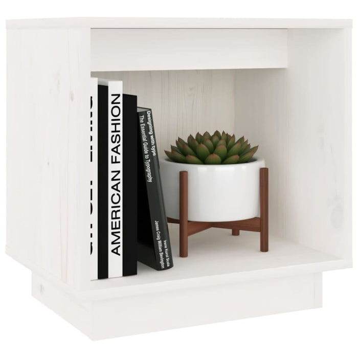 Bedside Cabinets 2 Pcs White 40x30x40 Cm Solid Wood Pine