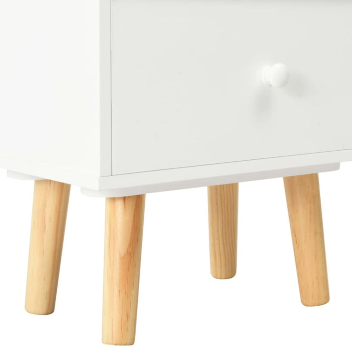 Bedside Cabinets 2 Pcs White 40x30x50 Cm Solid Pinewood