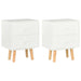 Bedside Cabinets 2 Pcs White 40x30x50 Cm Solid Pinewood