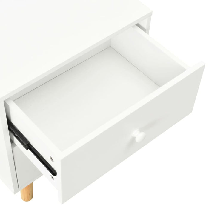 Bedside Cabinets 2 Pcs White 40x30x50 Cm Solid Pinewood