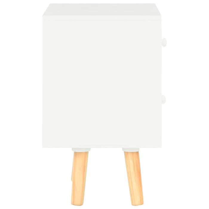 Bedside Cabinets 2 Pcs White 40x30x50 Cm Solid Pinewood