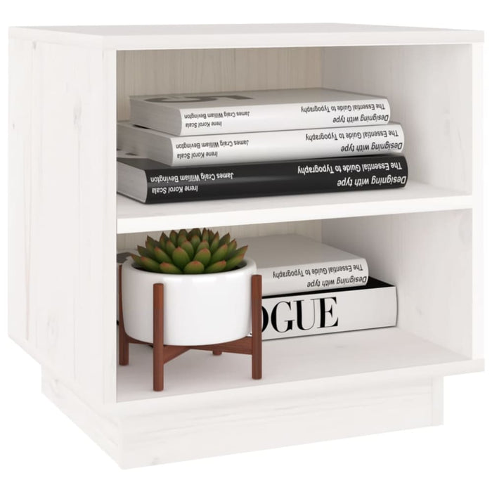 Bedside Cabinets 2 Pcs White 40x34x40 Cm Solid Wood Pine