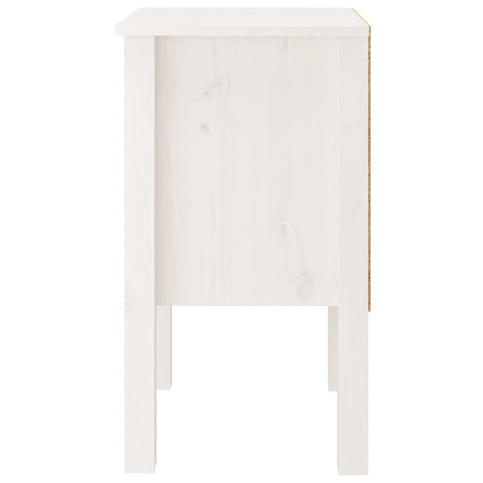 Bedside Cabinets 2 Pcs White 40x35x61.5 Cm Solid Wood Pine