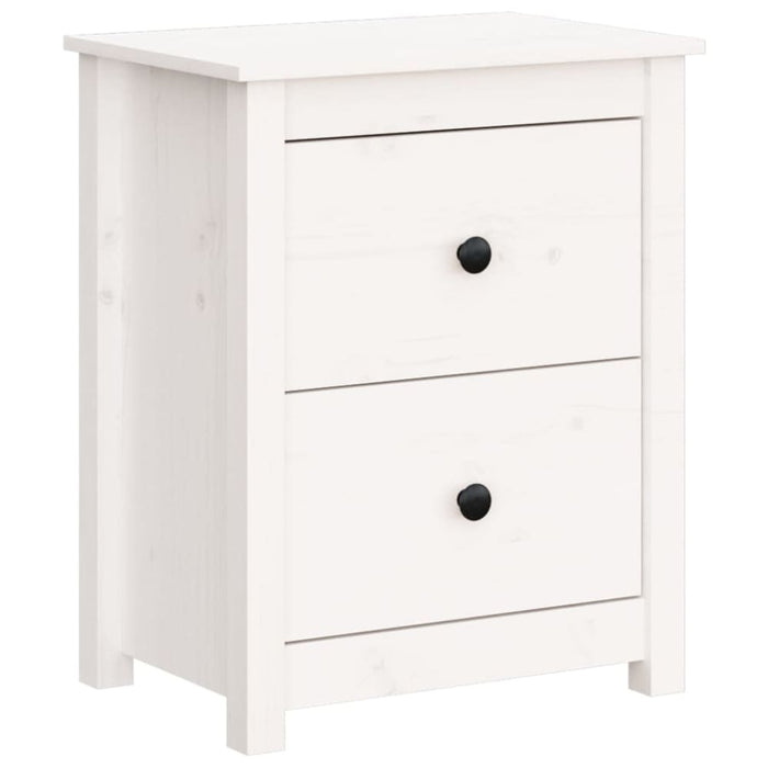 Bedside Cabinets 2 Pcs White 50x35x61.5 Cm Solid Wood Pine