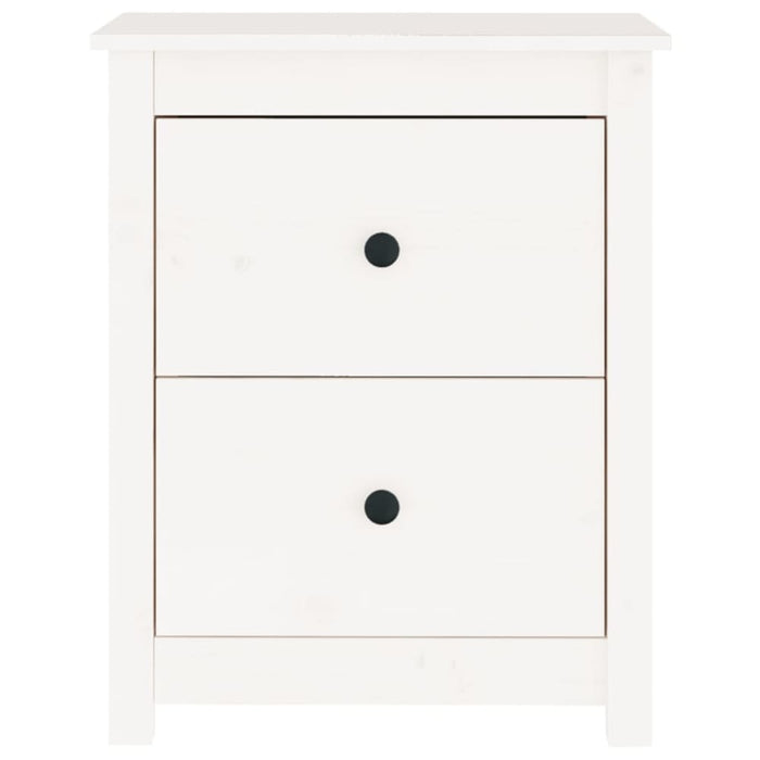Bedside Cabinets 2 Pcs White 50x35x61.5 Cm Solid Wood Pine