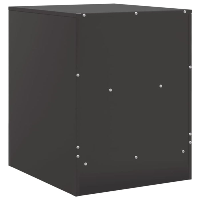 Bedside Cabinets 2pcs Black 34.5x39x44 Cm Steel Naoipx
