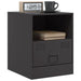 Bedside Cabinets 2pcs Black 34.5x39x44 Cm Steel Naoipx