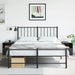 Bedside Cabinets 2pcs Black 34.5x39x44 Cm Steel Naoipx