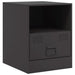 Bedside Cabinets 2pcs Black 34.5x39x44 Cm Steel Naoipx