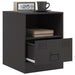 Bedside Cabinets 2pcs Black 34.5x39x44 Cm Steel Naoipx