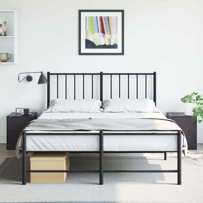 Bedside Cabinets 2pcs Black 34.5x39x44 Cm Steel Naolbn