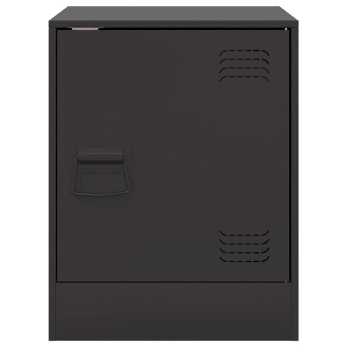 Bedside Cabinets 2pcs Black 34.5x39x44 Cm Steel Naolbn