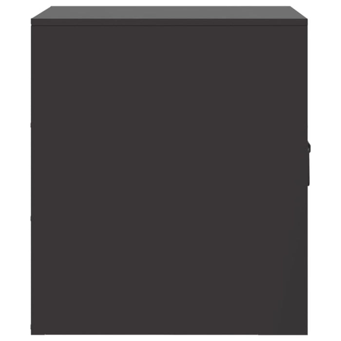Bedside Cabinets 2pcs Black 34.5x39x44 Cm Steel Naolbn