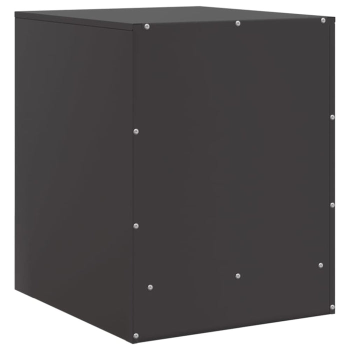 Bedside Cabinets 2pcs Black 34.5x39x44 Cm Steel Naolbn