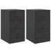 Bedside Cabinets 2pcs Black 34.5x39x62 Cm Steel Naoiil