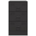 Bedside Cabinets 2pcs Black 34.5x39x62 Cm Steel Naoiil