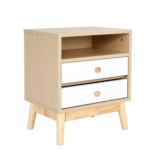 Bedside Table Side Storage Cabinet Nightstand Bedroom 2