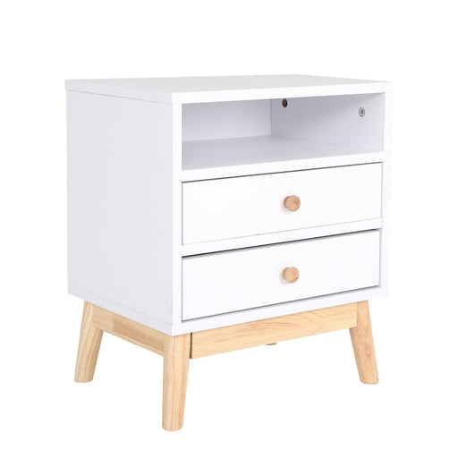 Bedside Table Side Storage Cabinet Nightstand Bedroom 2