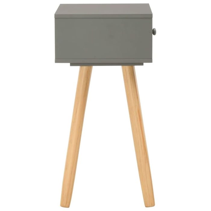 Bedside Tables 2 Pcs Grey Solid Pinewood Xnpxok