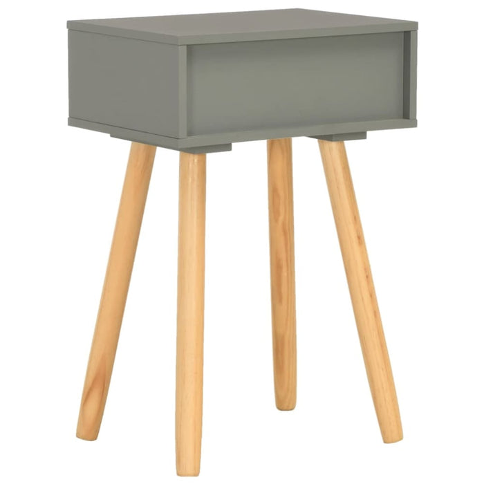 Bedside Tables 2 Pcs Grey Solid Pinewood Xnpxok