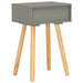Bedside Tables 2 Pcs Grey Solid Pinewood Xnpxok