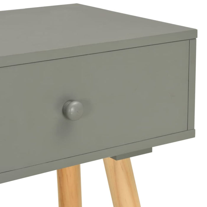 Bedside Tables 2 Pcs Grey Solid Pinewood Xnpxok