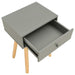 Bedside Tables 2 Pcs Grey Solid Pinewood Xnpxok