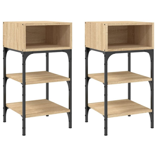 Bedside Tables 2 Pcs Sonoma Oak 35x34.5x70 Cm Engineered