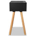 Bedside Tables 2 Pcs Solid Pinewood 40x30x61 Cm Black Xaaiao