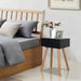 Bedside Tables 2 Pcs Solid Pinewood 40x30x61 Cm Black Xaaiao