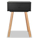 Bedside Tables 2 Pcs Solid Pinewood 40x30x61 Cm Black Xaaiao