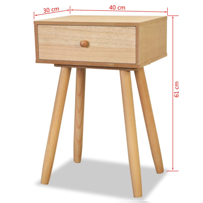 Bedside Tables 2 Pcs Solid Pinewood 40x30x61 Cm Brown Xaaiax