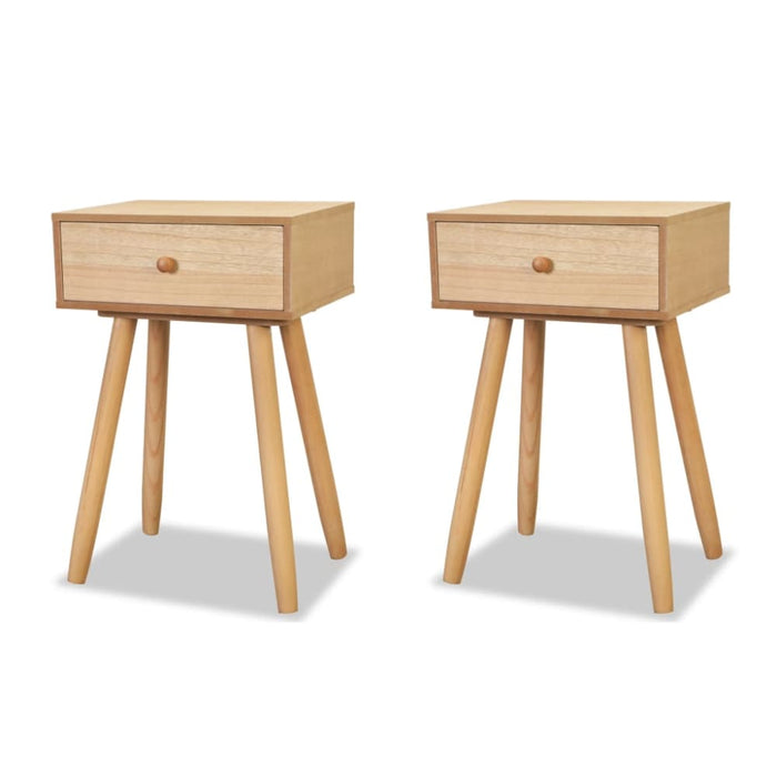 Bedside Tables 2 Pcs Solid Pinewood 40x30x61 Cm Brown Xaaiax