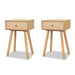 Bedside Tables 2 Pcs Solid Pinewood 40x30x61 Cm Brown Xaaiax