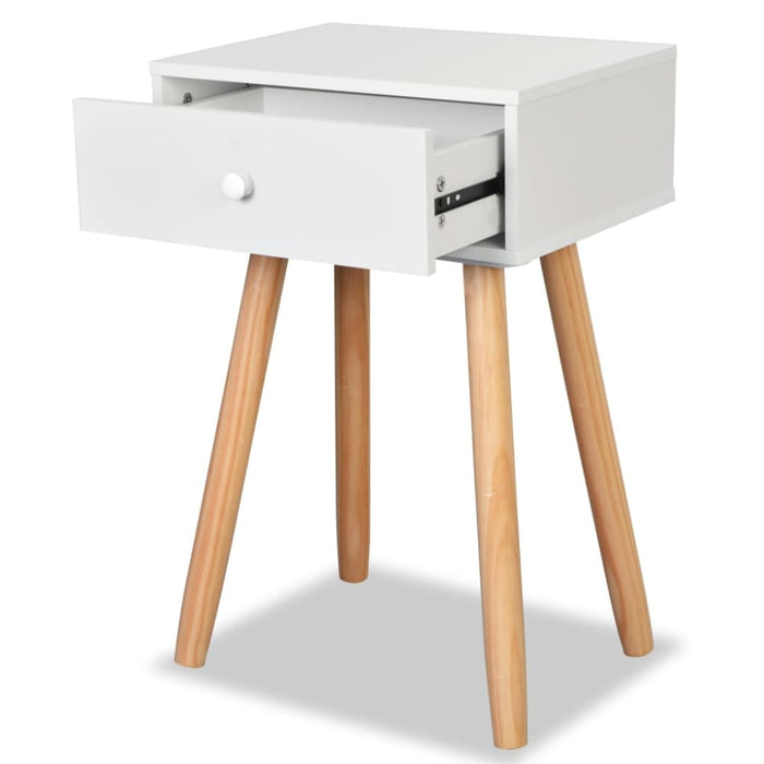 Bedside Tables 2 Pcs Solid Pinewood 40x30x61 Cm White Xaaiab