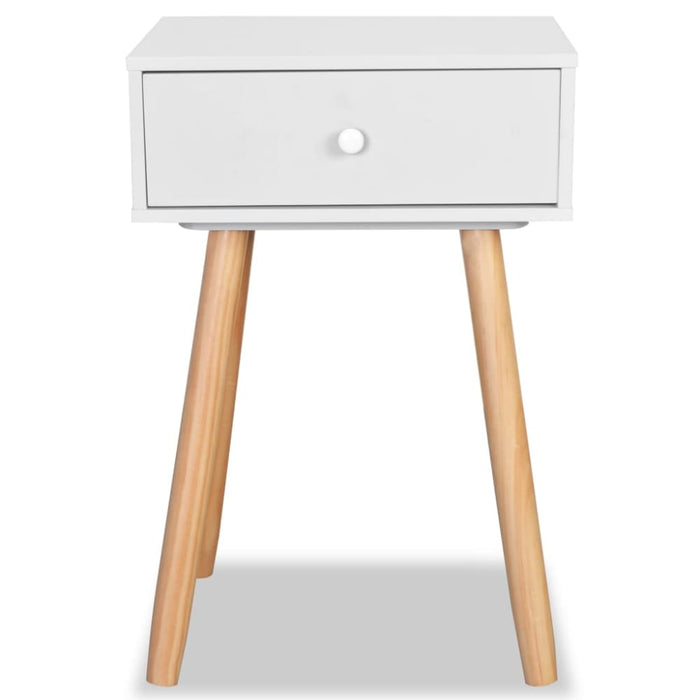 Bedside Tables 2 Pcs Solid Pinewood 40x30x61 Cm White Xaaiab