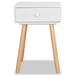 Bedside Tables 2 Pcs Solid Pinewood 40x30x61 Cm White Xaaiab