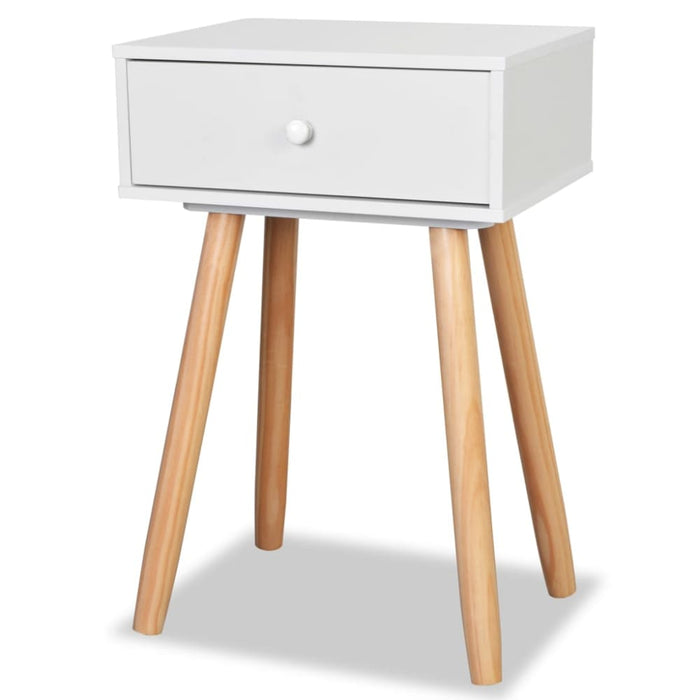 Bedside Tables 2 Pcs Solid Pinewood 40x30x61 Cm White Xaaiab